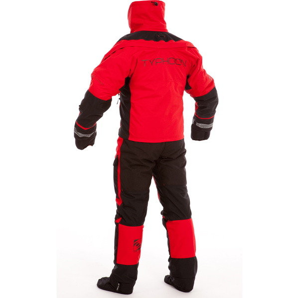2019 Typhoon Ps330 Xtreme Kajak / Drysuit + Con Zip Schwarz / Rot 100151