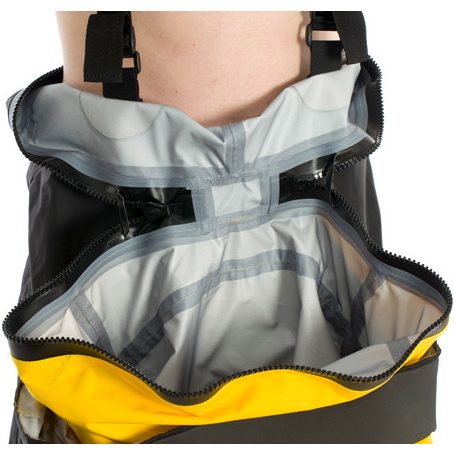 2024 Typhoon Multisport 5 Hinge Drysuit Including Con Zip & Underfleece BLACK / YELLOW 100165