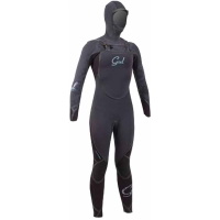 Viper Damen 6/5/4 Fest Hood Neoprenanzug in Schwarz / Graphit