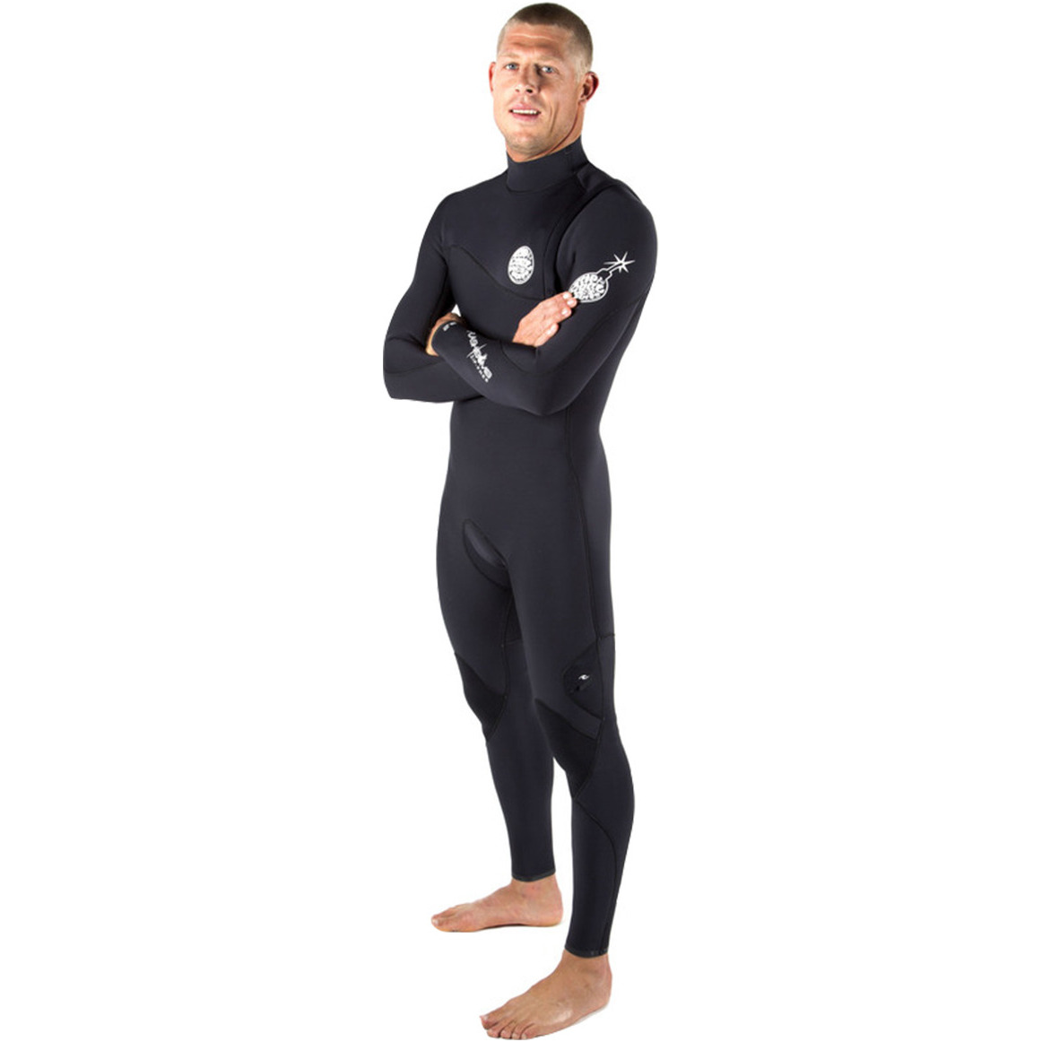 Rip Curl Flashbomb 4/3mm ZIP FREE Wetsuit in Black WSM4SF