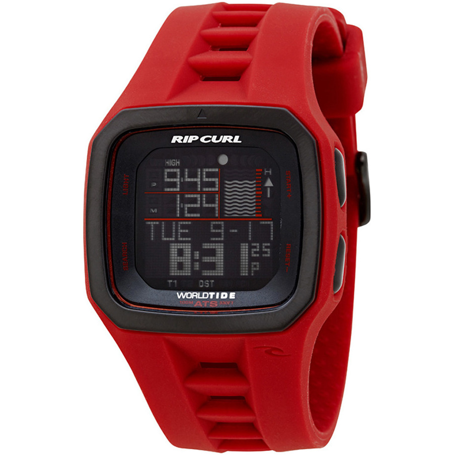 Rip Curl Trestles Pro World Tide und Time Watch RED A1090