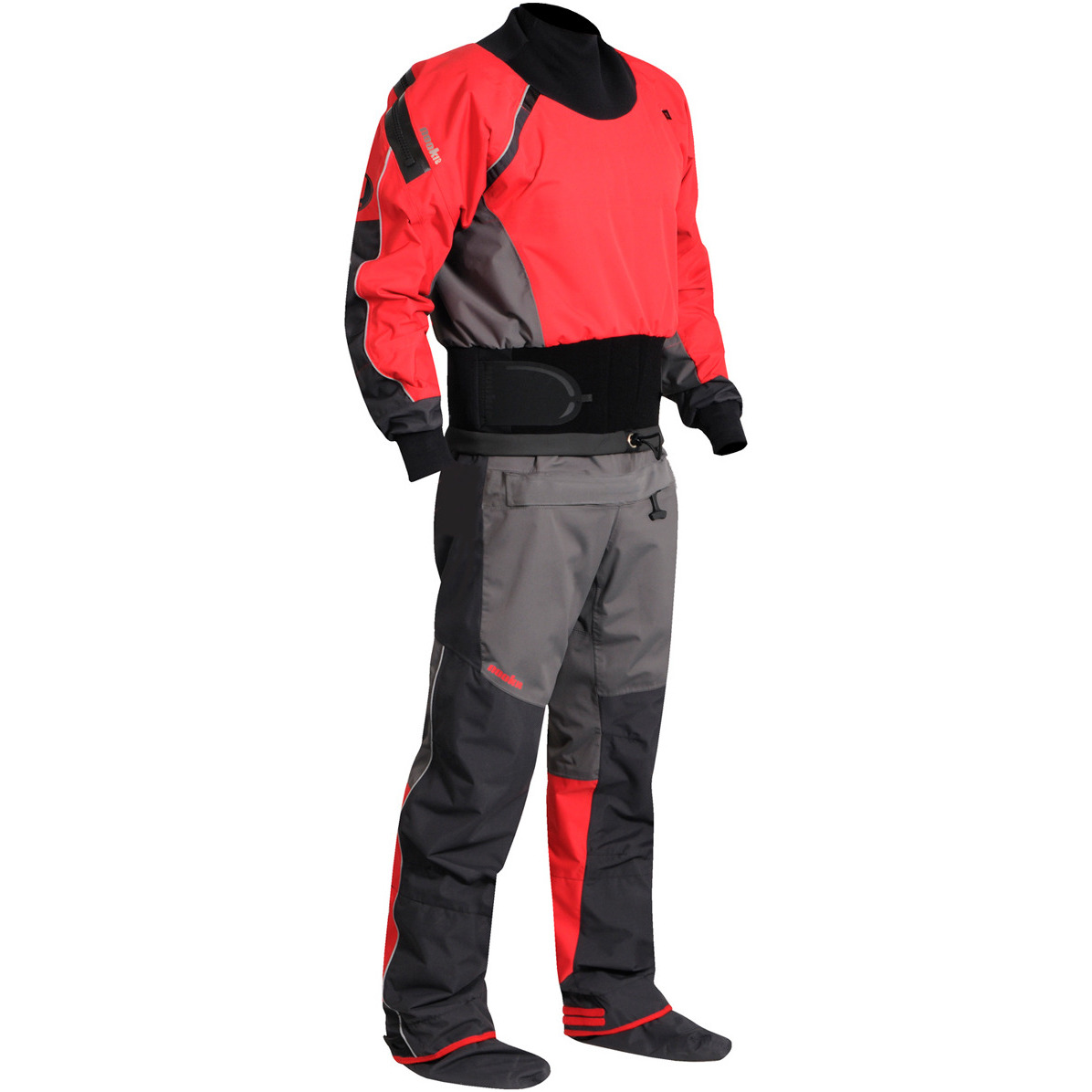 2026 Nookie Charger Kajak Drysuit Holzkohle Grau Rot Dr10