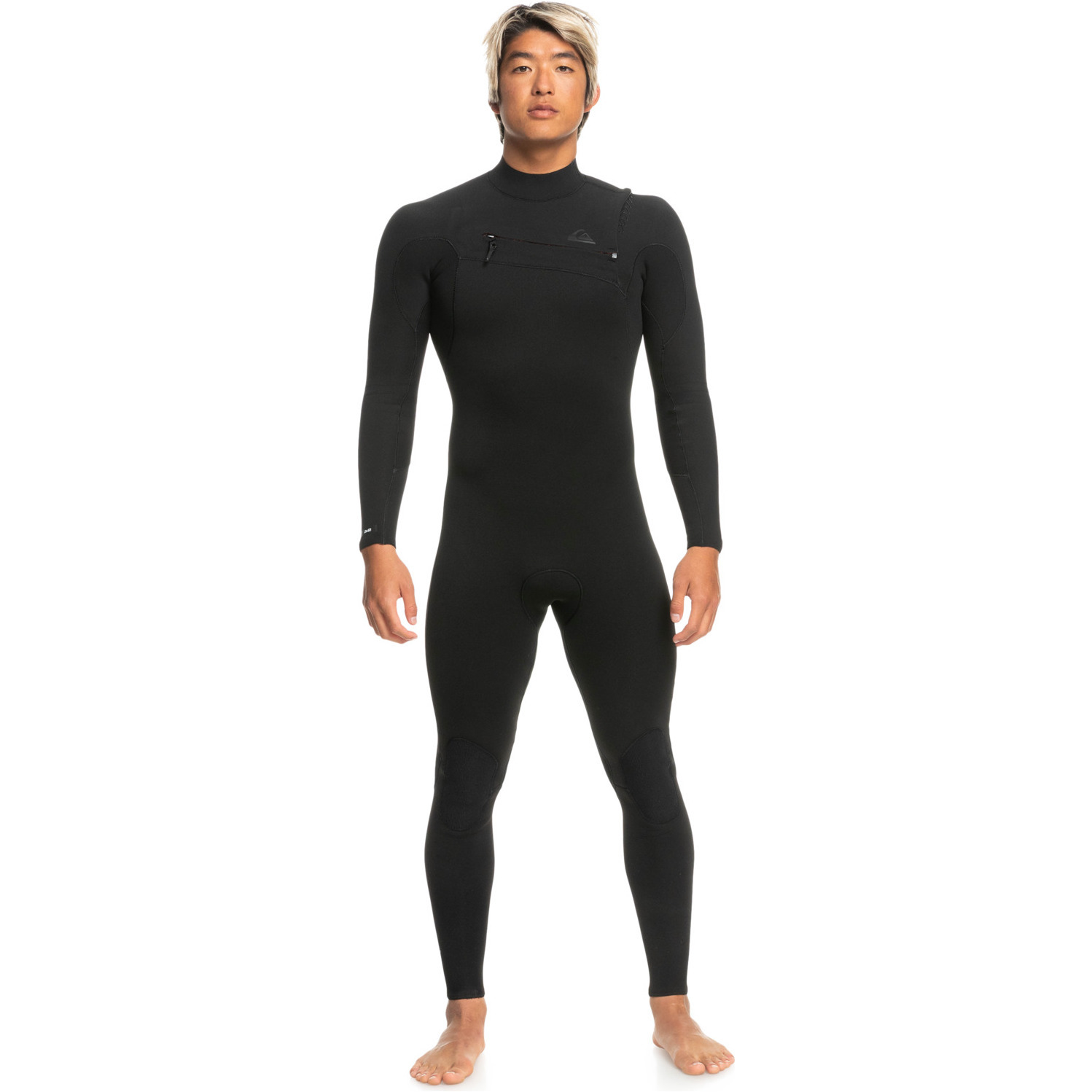2024 Quiksilver Männer Highline 3/2mm Brustreißverschluss Neoprenanzug EQYW103157 - Black