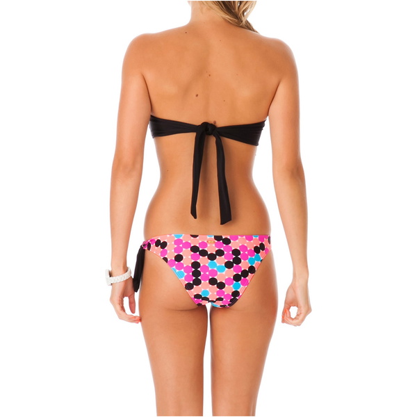 Rip Curl Kuta Bandeau Bikini Set Schwarz / Pink GSIBX4