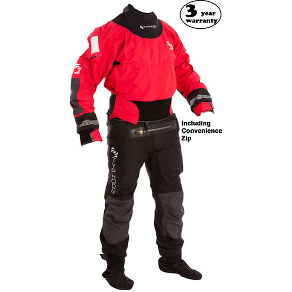 Typhoon Multisport 4 Four LATEX SEAL Drysuit +Con Zip RED / BLACK 100140