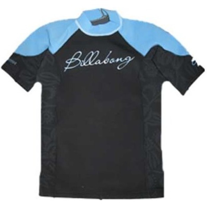 Billabong Damen Split S / S 1 mm Neo Top in Schwarz / Pacific Blue V4EQ06