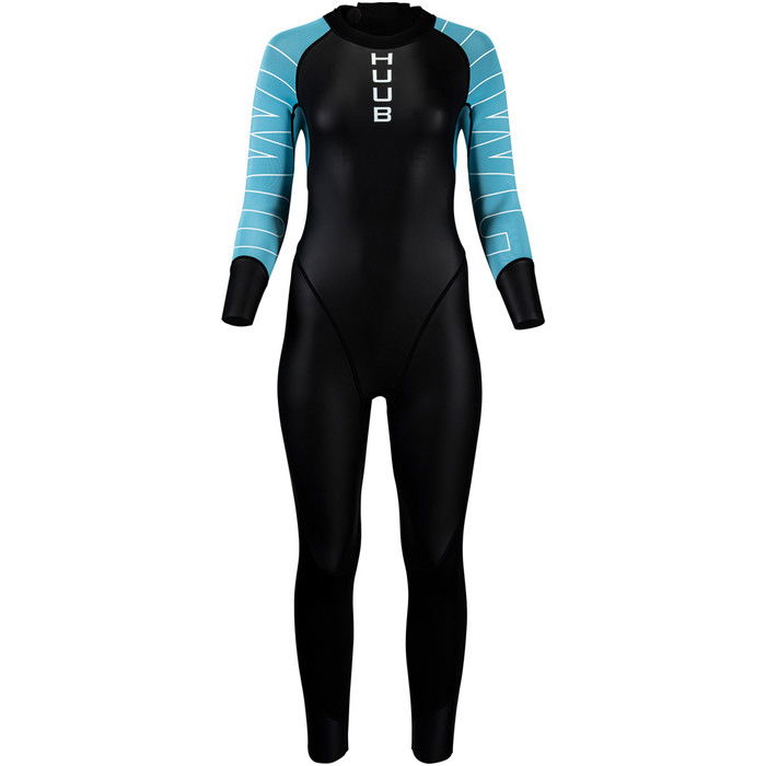 2024 Huub Womens Open Water Collective Back Zip Swim Wetsuit OWCWSB - Black / Sky Blue