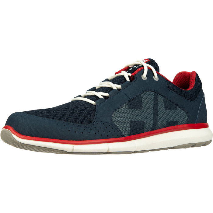 2024 Helly Hansen Ahiga V4 Hydropower Sailing Shoes 11582 - Navy / Flag Red