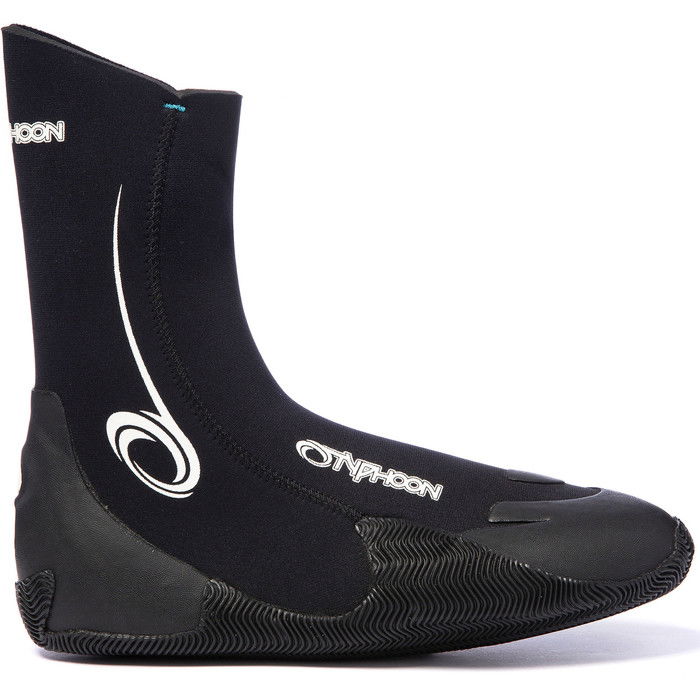 2021 Typhoon Vortex 5mm Round Toe Wetsuit Boots 300320 - Black