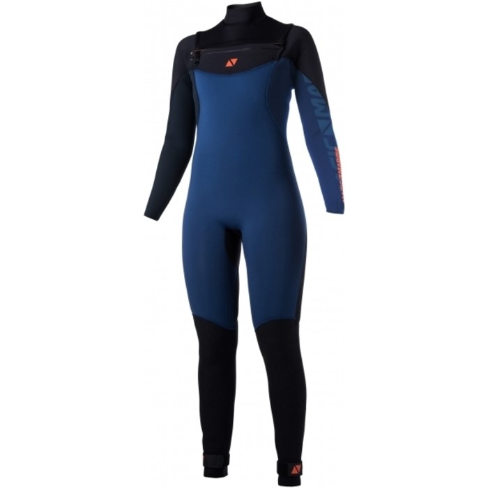 2021 Magic Marine Womens Ace 4/3mm GBS Chest Zip Wetsuit 170107 - Navy