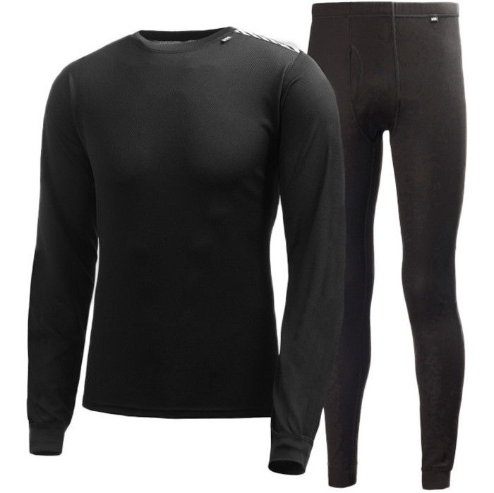 2024 Helly Hansen Comfort Dry 2er Grundschicht Schwarz 48676