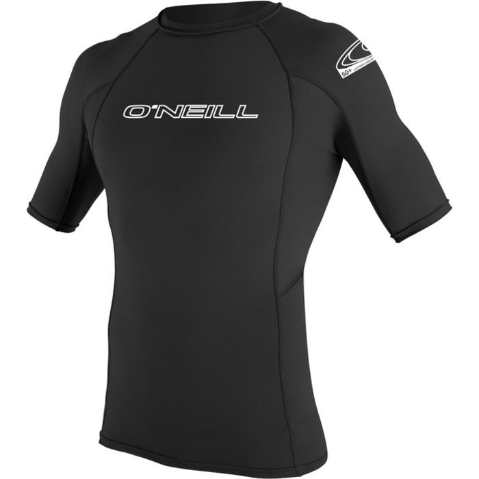 2024 O'neill Basic Skins Kurzarm Crew Rash Vest 3341 - Schwarz