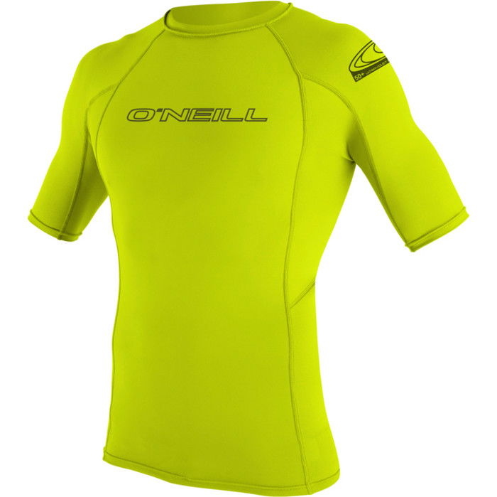 2024 O'Neill Basic Skins Short Sleeve Crew Rash Vest 3341 - Lime