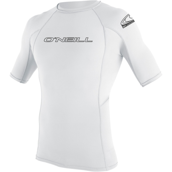 2024 O'neill Basic Skins Kurzarm Crew Rash Vest 3341 - Wei