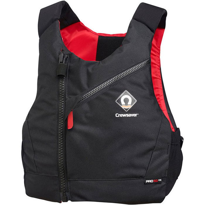 2024 Crewsaver Pro 50N Chest Zip Buoyancy Aid Black / Red 2630