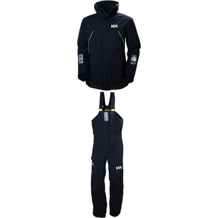 2019 Helly Hansen Pier Coastal Jacke 33872 & Hosen 33900 Kombi - Set In Navy