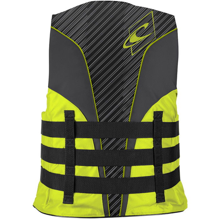 2024 O'Neill Superlite 50N CE Impact Vest 4723 - Black / Lime / Smoke