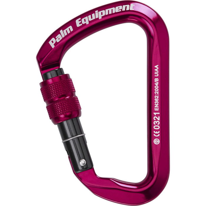 2024 Palm HMS Screw Gate Karabiner RED 10541