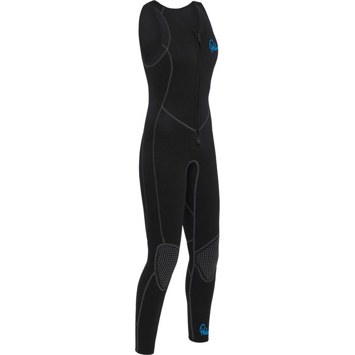 2024 Palm Frauen Quantum 3mm Neoprene Reiverschluss Vorne Long John Neoprenanzug BLACK 12236