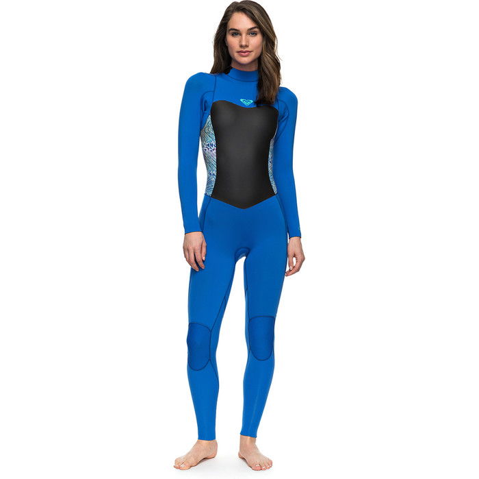 Roxy Womens Syncro Series 4/3mm GBS Back Zip Wetsuit BLUE ERJW103027