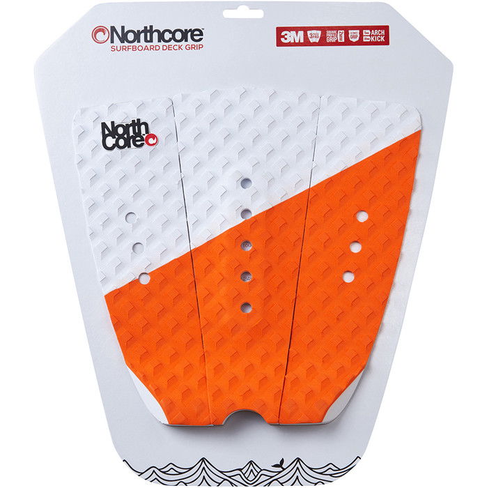 2024 Northcore Ultimate Grip Deck Pad Orange / White NOCO63E