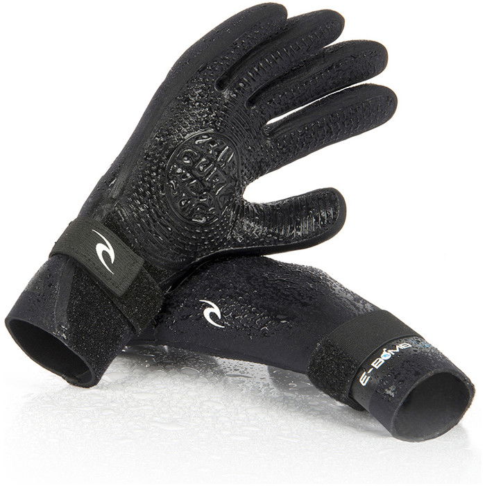 2024 Rip Curl E-Bomb 2mm 5 Finger Neoprene Gloves Black WGL5SE