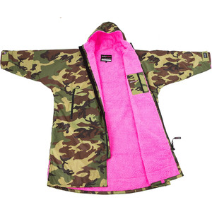 2023 Dryrobe Advance Langrmliges Wechselkleid Robe DR100L - Camo / Pink