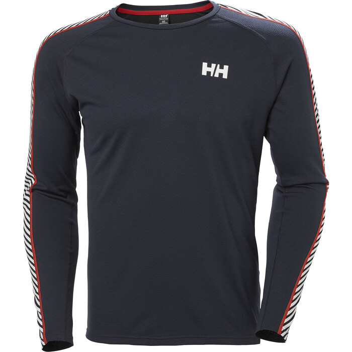 2024 Helly Hansen Mnner Lifa Active Stripe Baselayer Crew Top 49412 - Navy