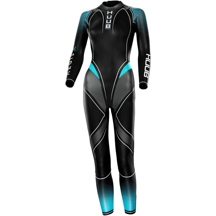 2024 Huub Womens Aegis X 3:3 Open Water Swimming Wetsuit AEGX33W - Black / Teal