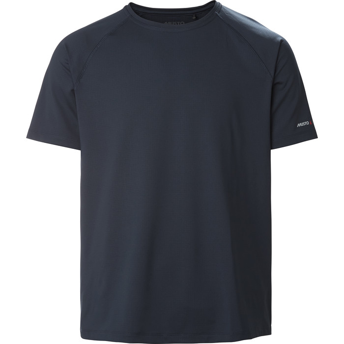 2024 Musto Herren Evo Sunblocker Kurzarm T-Shirt 2.0 81154 - True Navy 81154