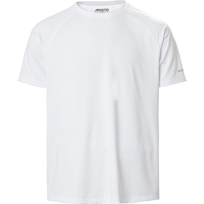 2024 Musto Mens Evo Sunblock Short Sleeve Tee 2.0 81154 White