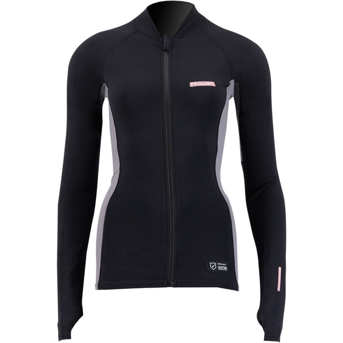 2024 Prolimit Womens Loosefit Convertible SUP Top 14705 - Black Light Grey