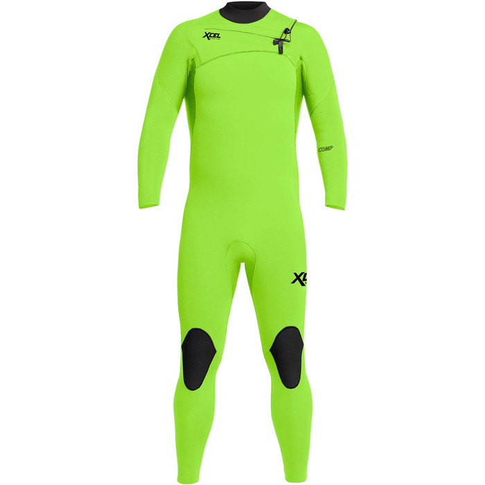 2021 Xcel Herren Comp 3/2mm Chest Zip Mn32zx Wetsuit - Fluro Kalk