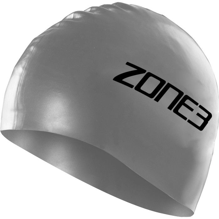 2024 Zone3 Silicone Swim Cap SA18SCAP - Silver