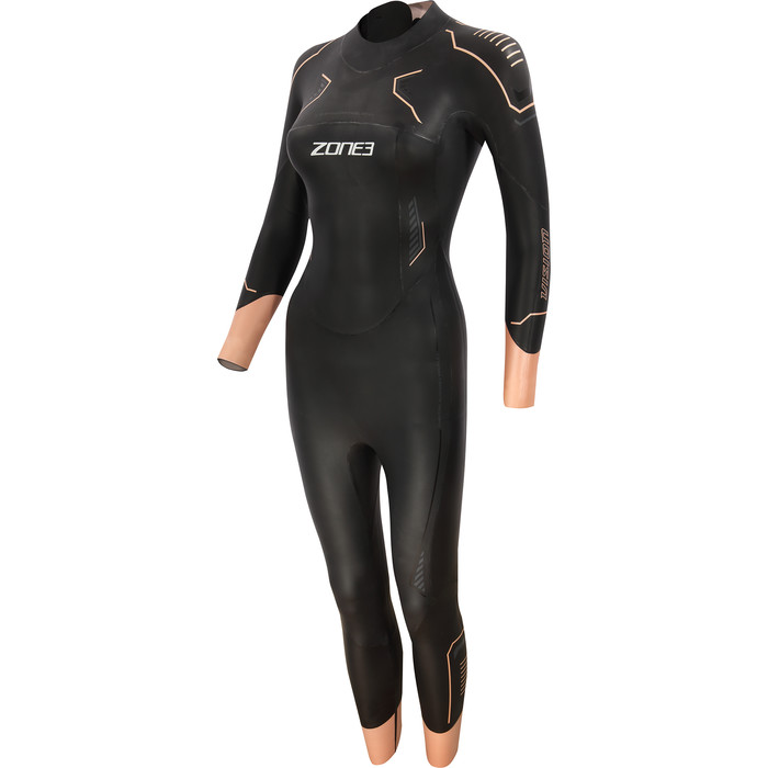 2023 Zone3 Womens Vision Swim Wetsuit WS21WVIS - Black / Rose Pink