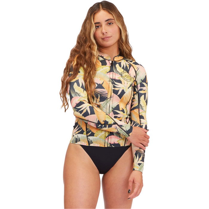 2022 Billabong Womens Peeky 1mm Wetsuit Jacket F41F16 - Jungle Night