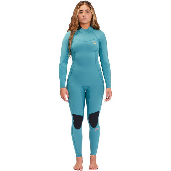 2022 Billabong Frauen Synergy 4/3mm Rckenreiverschluss Neoprenanzug F44F38 - Marine