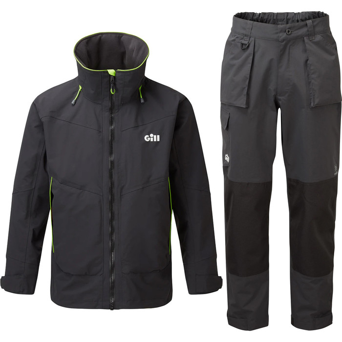 2023 Gill Mens OS3 Coastal Sailing Jacket & Trouser Combi-Set - Graphite