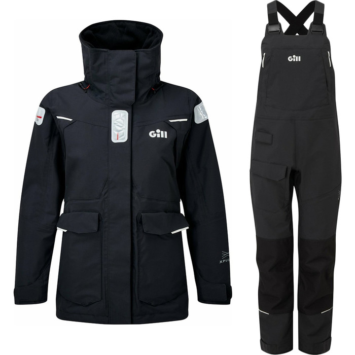 2023 Gill Os2 Offshore-Segeljacke & Latzhose Kombi-Set Fr Damen ? Graphite