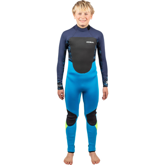 2024 Gul Junior Response 5/3mm Back Zip Wetsuit RE1218-C1 - Blue Easter / Navy