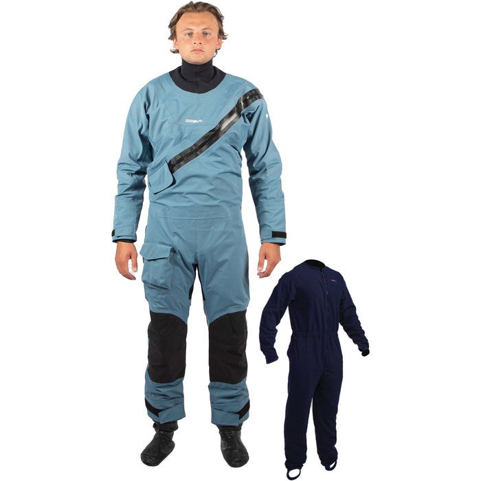 2024 Gul Mnner Dartmouth Eclip Zip Drysuit & Free Underfleece GM0378-B9 - Blue