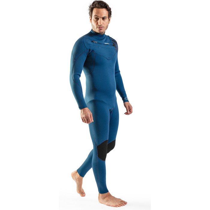 2024 Gul Mens Response Echo 3/2mm Chest Zip Wetsuit RE1327-C1 - Navy / Nucamo