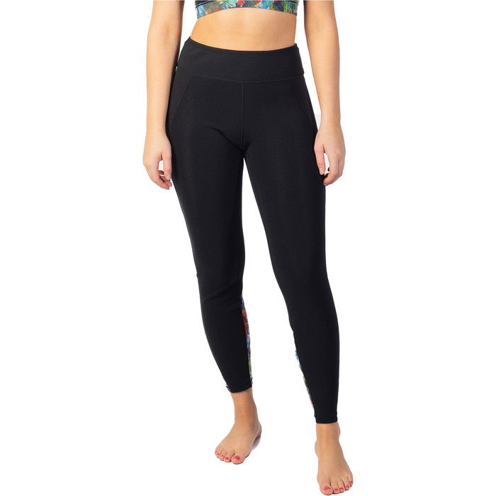 2024 Gul Womens Luna7 SUP Leggings LA8301-C1 - Black / Jungle