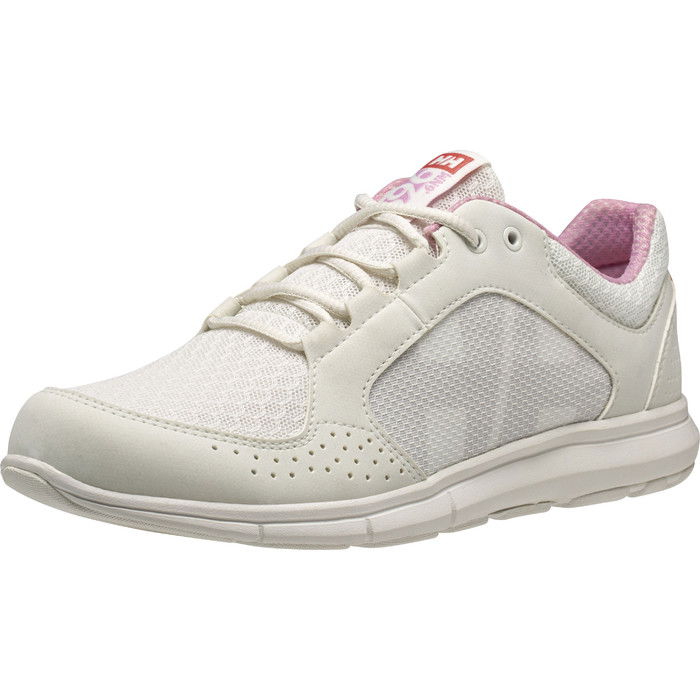 2024 Helly Hansen Womens Ahiga V4 Hydropower Sailing Shoes 11583 - Off White / Pink Sorbet