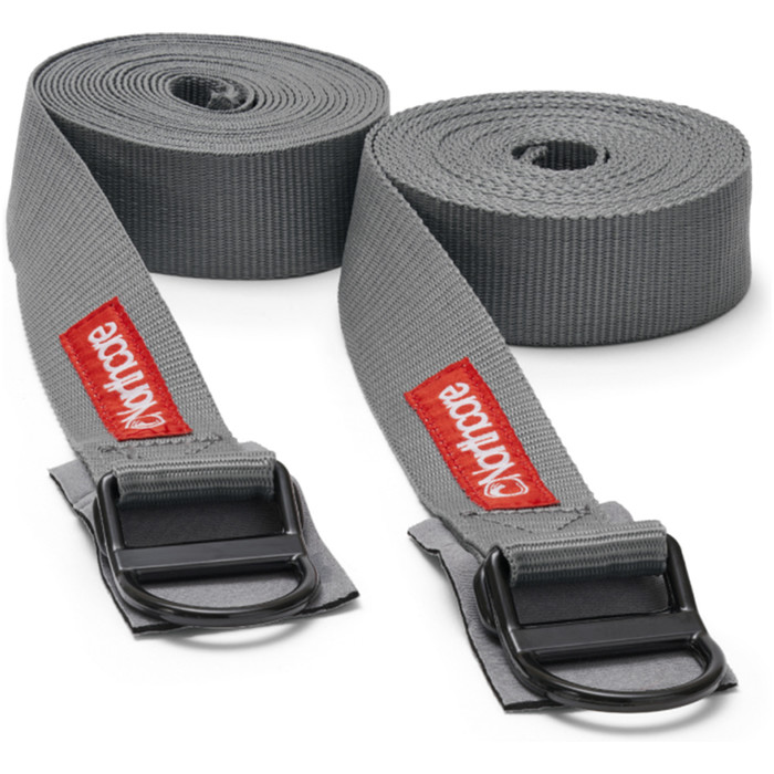 2024 Northcore D-Ring 5M Roof Rack Straps / Tie Downs NOCO22B - Grey