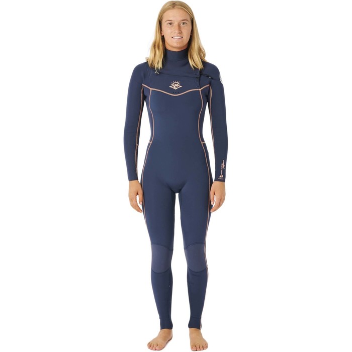 2023 Rip Curl Frauen Dawn Patrol Performance 5/3mm Brustreiverschluss Neoprenanzug WSMYAW - Navy