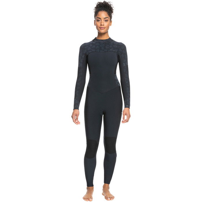 2024 Roxy Frauen Swell Series 4/3mm Rckenreiverschluss Neoprenanzug ERJW103124 - Black