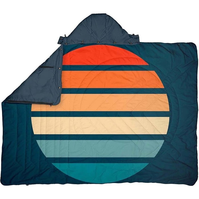 2023 Voited Core Recycelte Ripstop-Reisedecke V21un02blpbt - Sunset Stripes