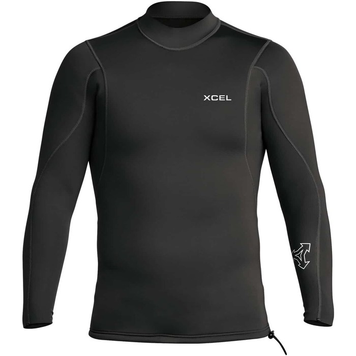 2023 Xcel Mens Axis 2/1mm Long Sleeve Neoprene Top MN216AX0 - Black