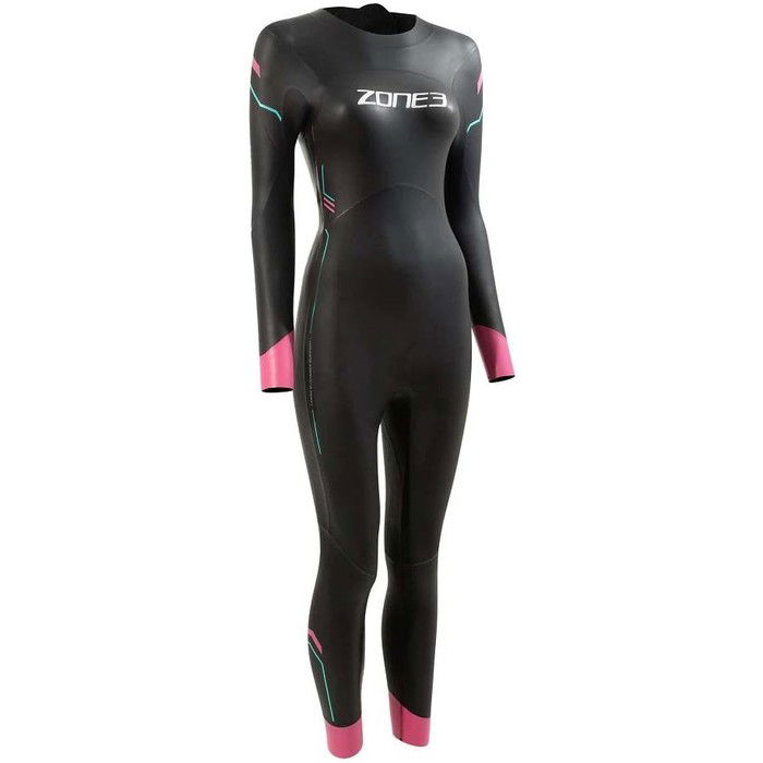 2024 Zone3 Womens Agile Swim Wetsuit WS21WAGI114 - Black / Pink / Turquoise